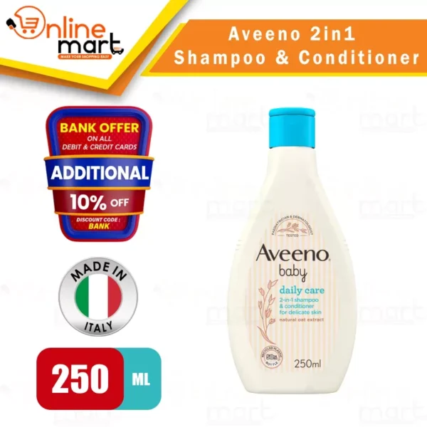 Aveeno Baby 2 in 1 Shampoo & Conditioner 250ml