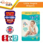 Little Angels Baby Diapers Size 5 (72pcs) - UK