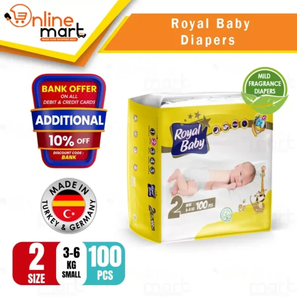Royal Baby Diapers Size 2 (100pcs) - Turkey