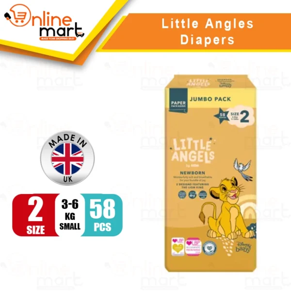 Little Angels Baby Diapers Size 2 (58pcs)